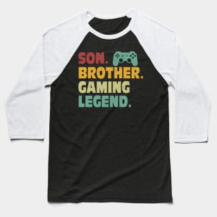 Christmas Gift For Gaming Teenage Boys & Kids Gamer Brother Baseball T-Shirt